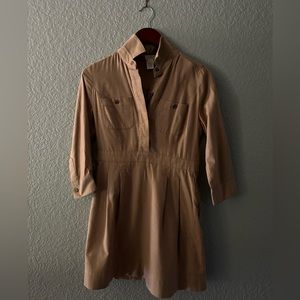 Jcrew brown/tan long sleeve dress